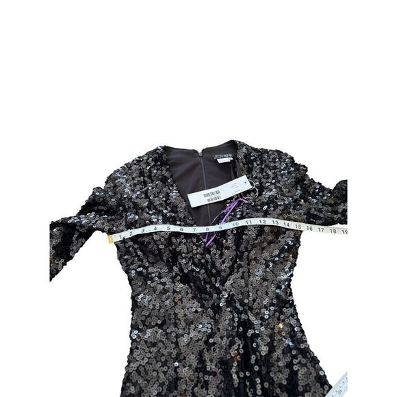 Jovani Black Sequin Mini Dress Size 0 - Picture 8 of 9